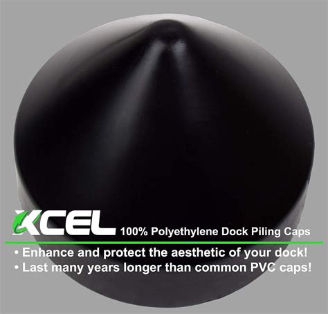 xcel polyethylene dock piling cap